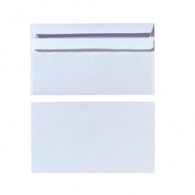 DL Herlitz selbstklebende Versandtaschen mit Innendruck, weiß, 100 Stück.