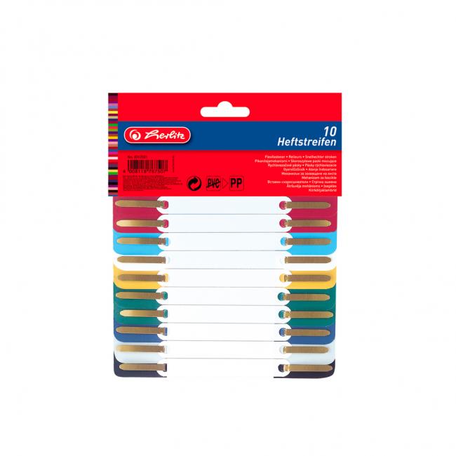 [HL767501] Herlitz Aktenhaltergriffe, Farbmix, 10 Stück