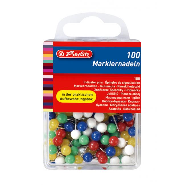 Herlitz Sicherheitsnadeln, Farbmix, 100 Stück