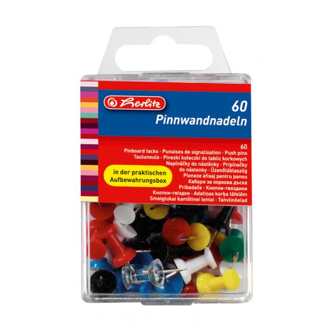 [HL770406] Herlitz Sicherheitsnadeln, Farbmix, 60 Stück