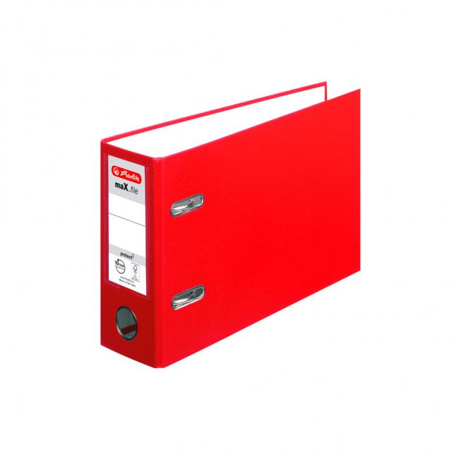 [HL842342] Herlitz maX.file Hebelordner A5 7,5 cm breit rot