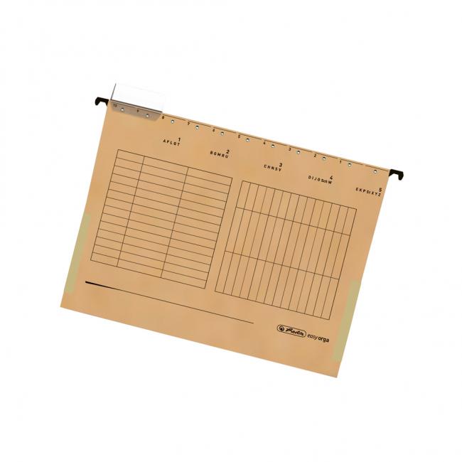 [HL874557] Herlitz Hängetasche, beidseitig geschlossen, 5 Stück, braun