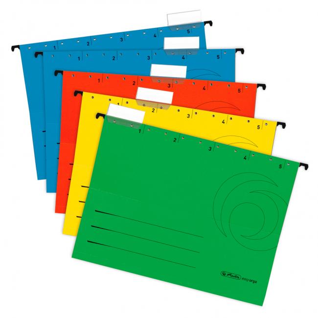 Herlitz Hängetasche, beidseitig offen, 5 Stück, verschiedene Farben