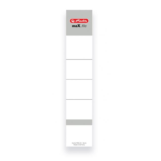 [HL966056] Selbstklebende Rückenetiketten Herlitz 5 cm weiß 10 Stück
