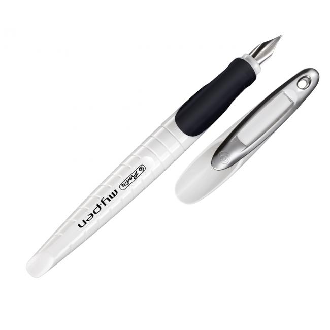 Herlitz my.pen Füllfederhalter, Feder M, weiß/schwarz