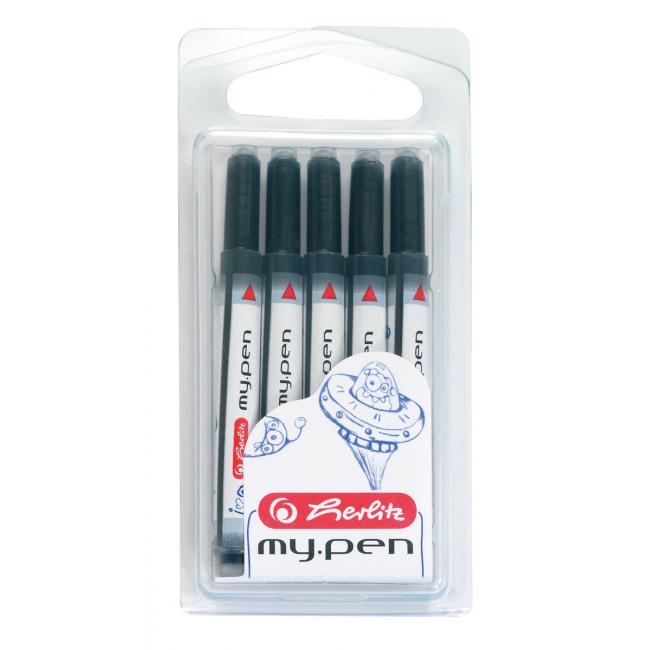 [HL999852] Herlitz my.pen Minen, 5 Stück, blau, in Blisterverpackung