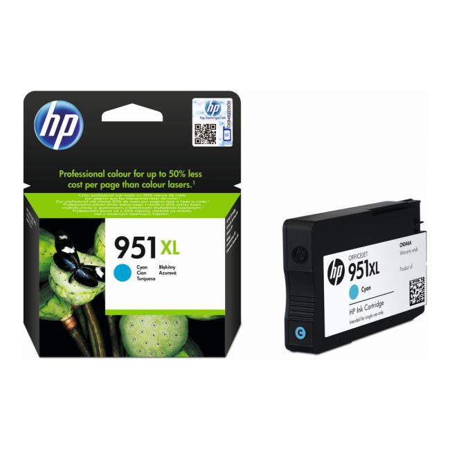 HP CN046AE HP 951XL Cyan XL Tintenpatrone (1.500 Seiten) für Officejet Pro 251dw/276dw/8100/8600