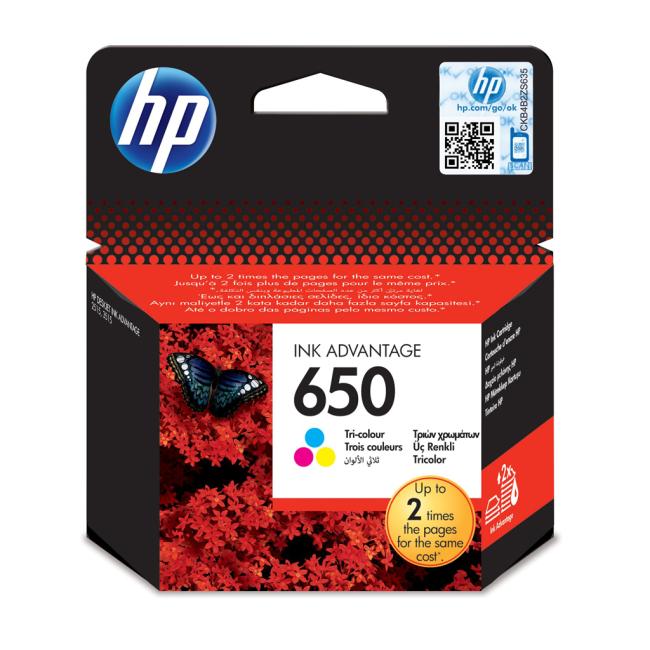 HP CZ102AE HP 650 Farbtintenpatrone (200 Seiten) für Deskjet Ink Advantage 1515/2515/2545/2645