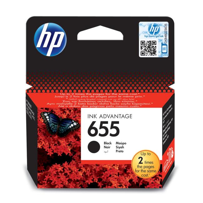 HP CZ109AE HP 655 schwarze Tintenpatrone (550 Seiten) für Deskjet Ink Advantage 3525/4615/4625/5525