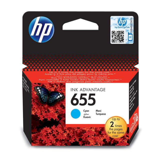 [HP000110] Tintenpatrone HP CZ110AE HP 655 Cyan (600 Seiten) für Deskjet Ink Advantage 3525/4615/4625/5525