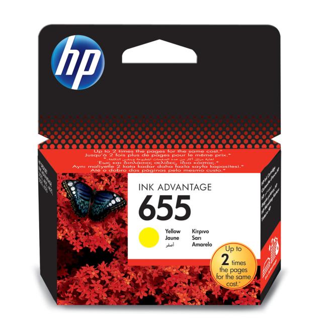 HP CZ112AE HP 655 gelbe Tintenpatrone (600 Seiten) für Deskjet Ink Advantage 3525/4615/4625/5525