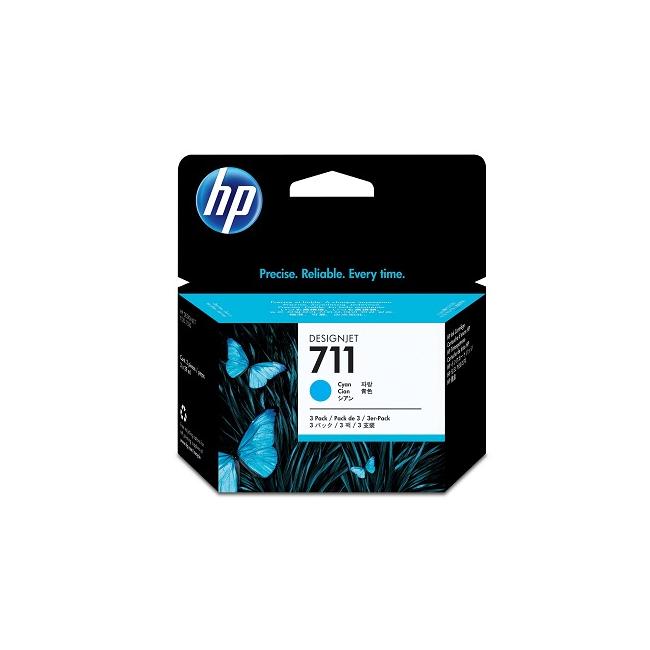 HP Tintenpatrone CZ134A HP 711 Cyan (3x29 ml) für DesignJet T120/T520/T130/T530