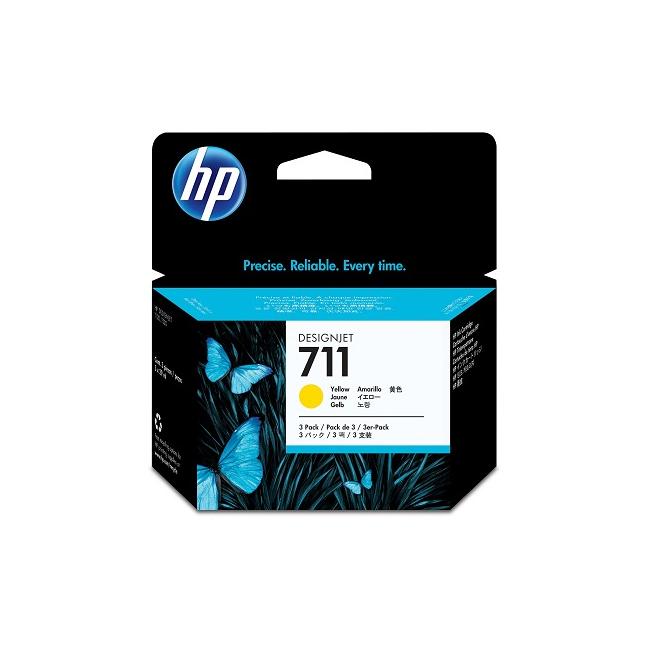 HP CZ136A HP 711 gelbe Tintenpatrone (3x29 ml) für DesignJet T120/T520/T130/T530