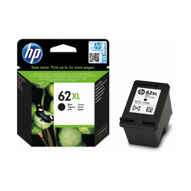 [HP000205] HP Tintenpatrone C2P05AE HP 62XL Schwarz XL (600 Seiten) für Envy 5540/5541/5542/5543
