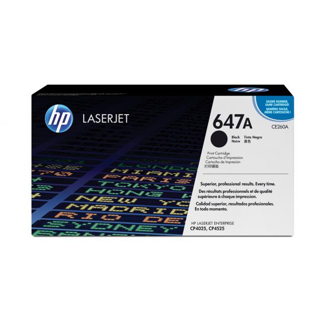 [HP000260] Toner HP CE260A HP 647A schwarz (8.500 Seiten) für LaserJet CP4525