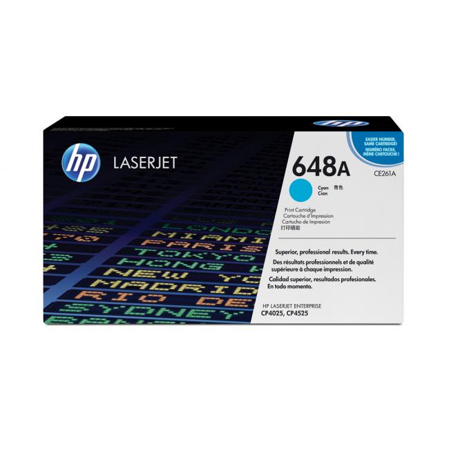Toner HP CE261A HP 648A Cyan (11.000 Seiten) für LaserJet CP4525