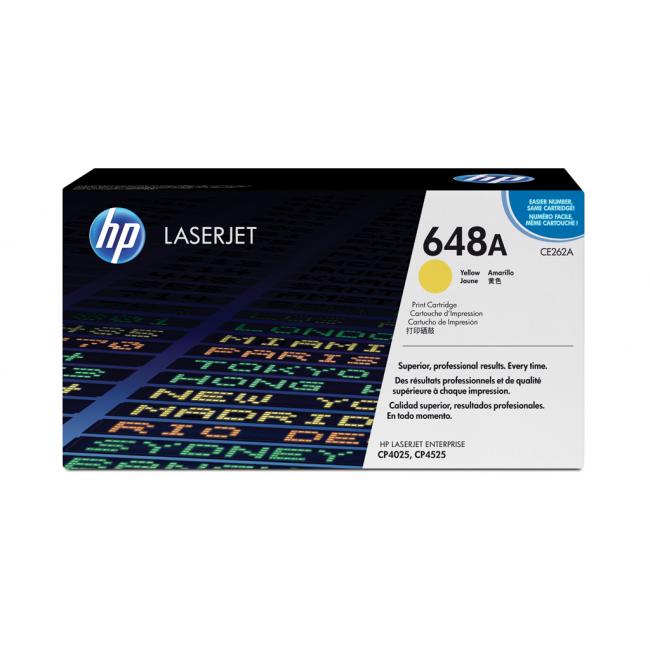 Toner HP CE262A HP 648A gelb (11.000 Seiten) für LaserJet CP4525