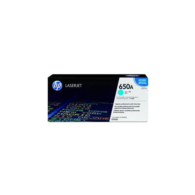 Toner HP CE271A HP 650A Cyan (15.000 Seiten) für Color LaserJet Enterprise CP5520/M750