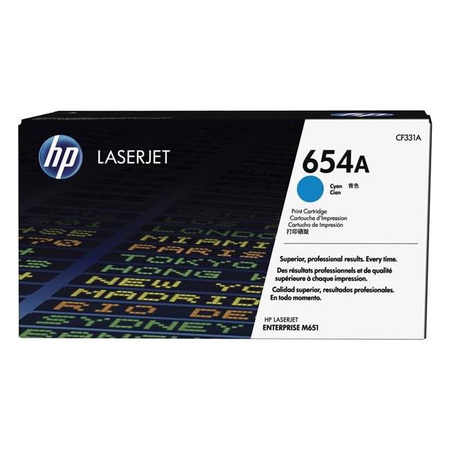 Toner HP CF331A HP 654A Cyan (15.000 Seiten) für LaserJet Enterprise M651
