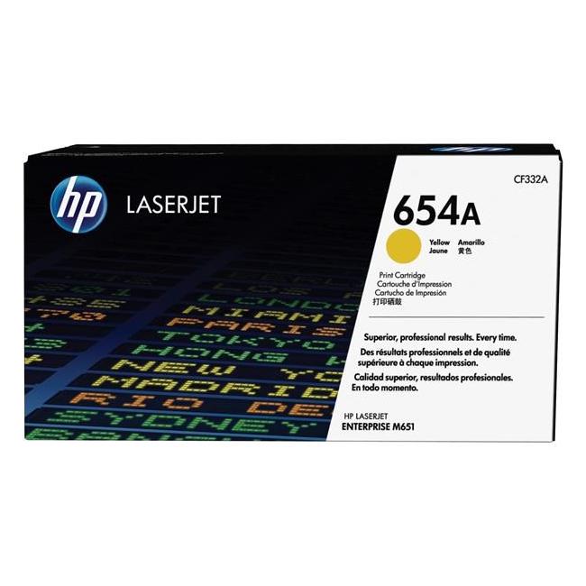 Toner HP CF332A HP 654A gelb (15.000 Seiten) für LaserJet Enterprise M651