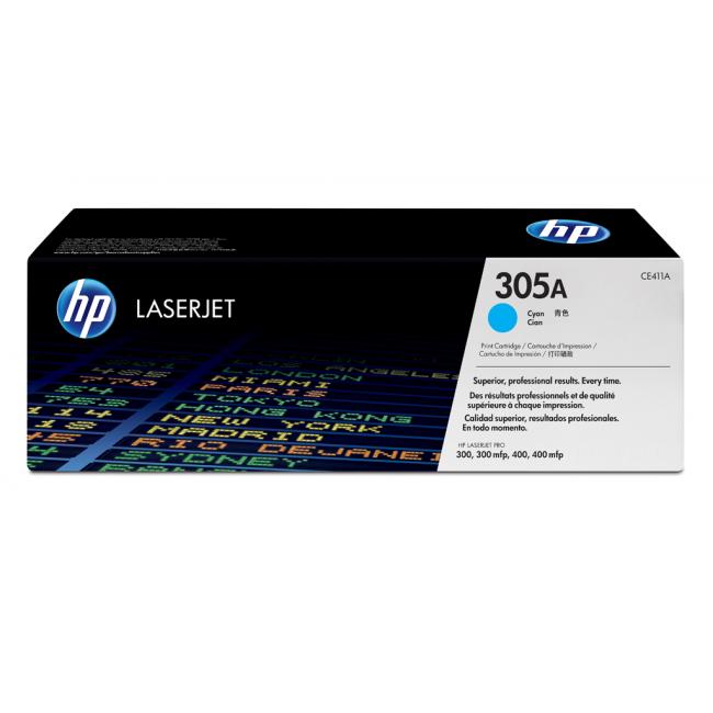 Toner HP CE411A HP 305A Cyan (2.600 Seiten) für CLJ M351/451/375/475