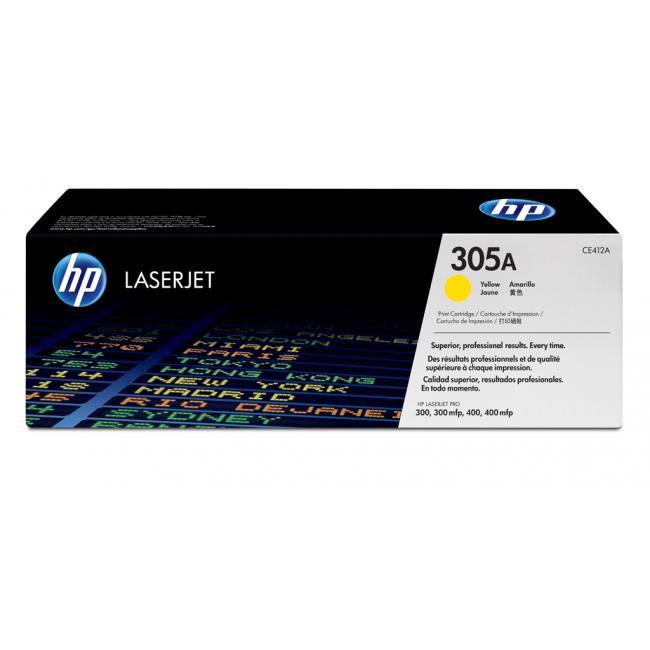 Toner HP CE412A HP 305A gelb (2.600 Seiten) für CLJ M351/451/375/475