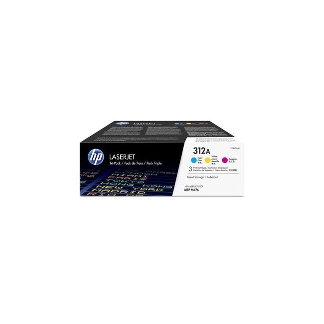 Toner-Set HP CF440AM HP312A Cyan, Magenta, Gelb (3 x 2.700 Seiten) für LaserJet Pro M476