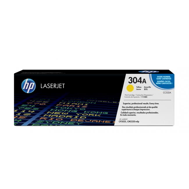Toner HP CC532A HP 304A gelb (2.800 Seiten) für LJ CP2025/CM2320