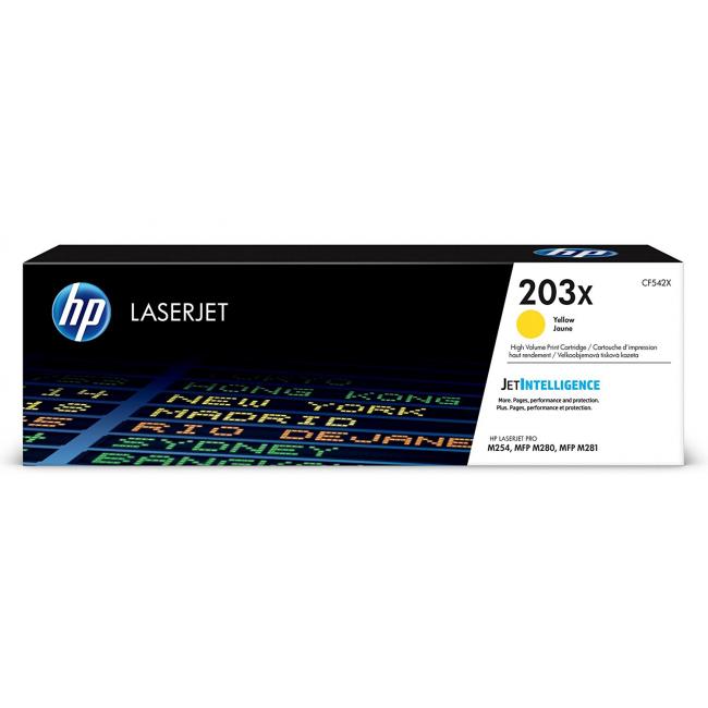 [HP000542] Toner HP CF542X HP 203X gelb (2.500 Seiten) für LaserJet Pro M254dw/M280nw/M281fdn