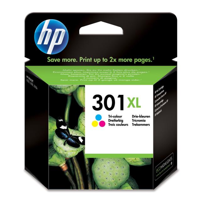 HP CH564EE HP 301XL Color XL Tintenpatrone (330 Seiten) für Deskjet 1050A/1510/2050/2050A