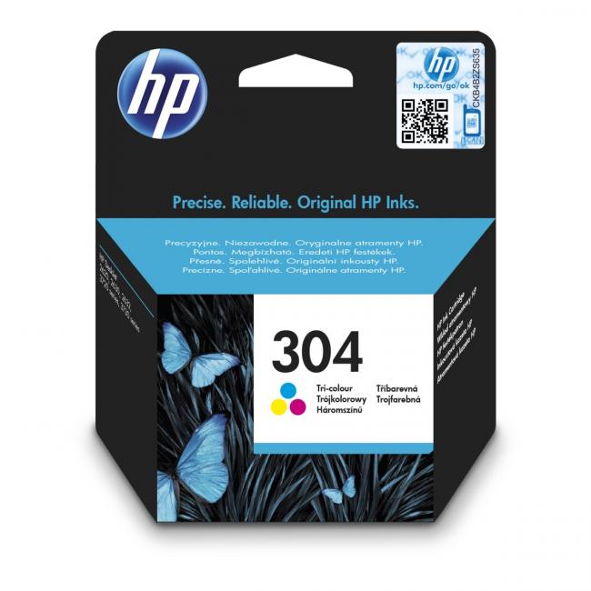 HP N9K05AE HP 304 Farbtintenpatrone (100 Seiten) für DeskJet 2620/2630/3750/3760/3762