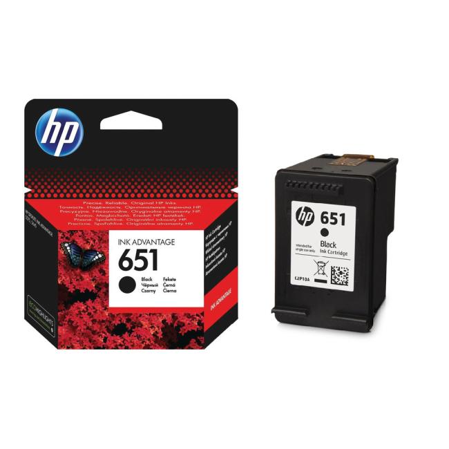 HP C2P10AE HP 651 schwarze Tintenpatrone (600 Seiten) für DeskJet Ink Advantage 5575/5645/OJ 202/252