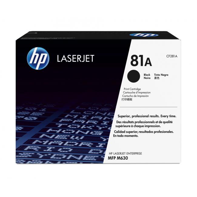 Toner HP CF281A HP 81A schwarz (10.500 Seiten) für LaserJet Enterprise M604/ M605/ M606/ M630