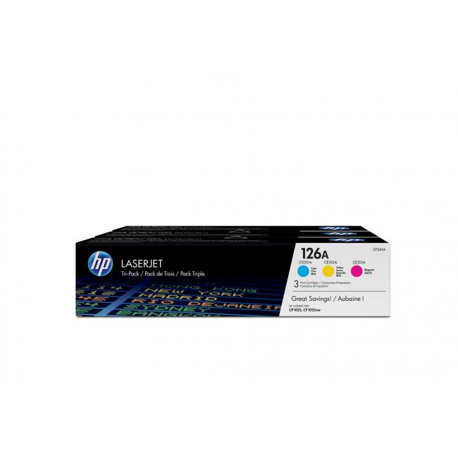 Toner-Set HP CF341A HP 126 Cyan, Magenta, Gelb (CE311, CE312, CE313)