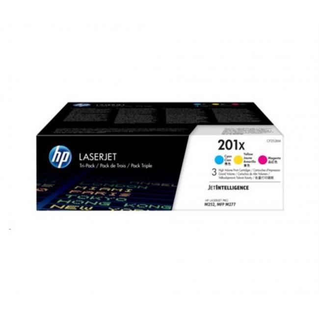 Toner-Set HP CF253XM HP 201X 3er-Pack Hohe Reichweite Cyan/Magenta/Gelb