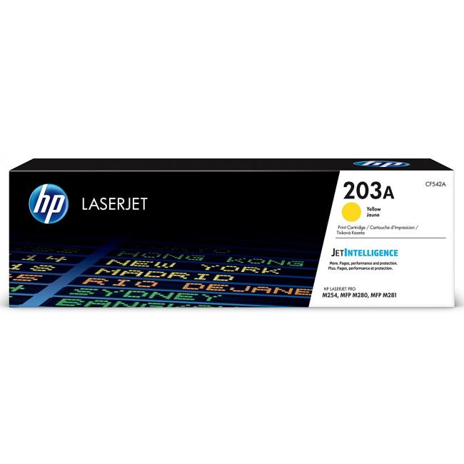 Toner HP CF542A HP 203A gelb (1.300 Seiten) für LaserJet Pro M254dw/M280nw/M281fdn