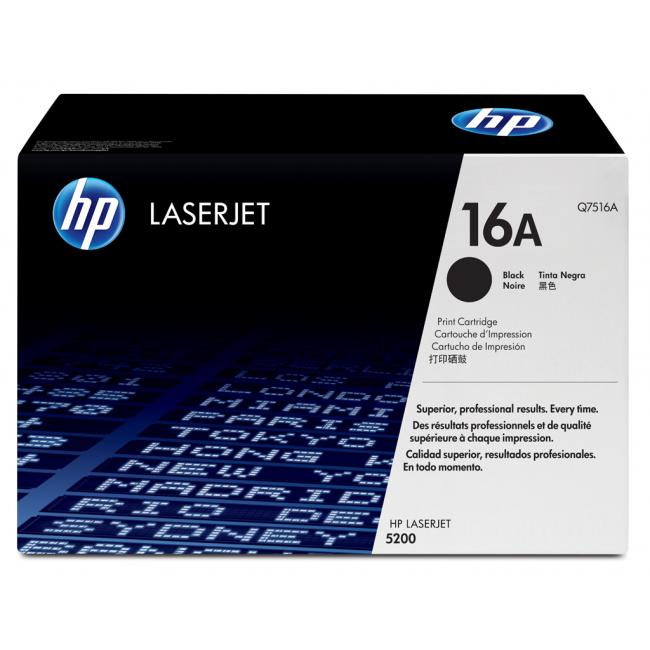 Toner HP Q7516A HP 16A schwarz (12.000 Seiten) für LaserJet 5200