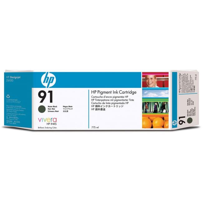 HP C9464A HP 91 matte schwarze Tintenpatrone (775 ml) für Designjet Z6100