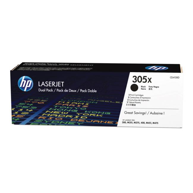 [HP011410] HP CE410XD HP 305X Doppelpack Schwarz (2 x 4.000 Seiten) für LaserJet Pro M351/ M375/ M451/ M475
