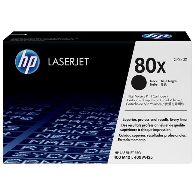 [HP080280] Toner HP CF280X HP 80X Schwarz (6.900 Seiten) für LaserJet Pro M401/M425