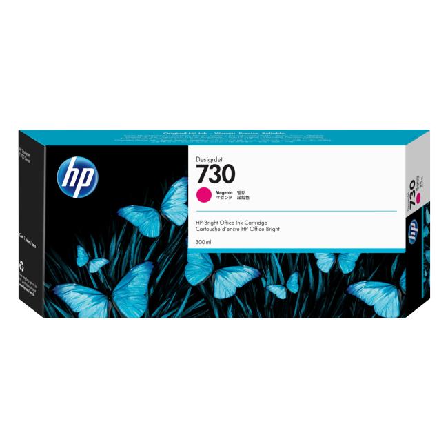 HP P2V69A HP 730 Magenta-Tintenpatrone für DesignJet T1600, T1700, T2600 (300 ml)