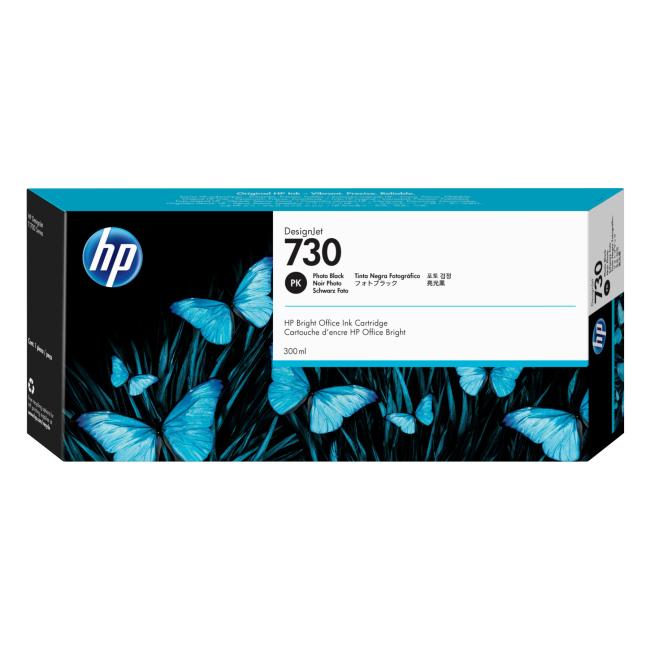 HP P2V73A HP 730 Schwarze Tintenpatrone für DesignJet T1600, T1700, T2600 (300 ml)