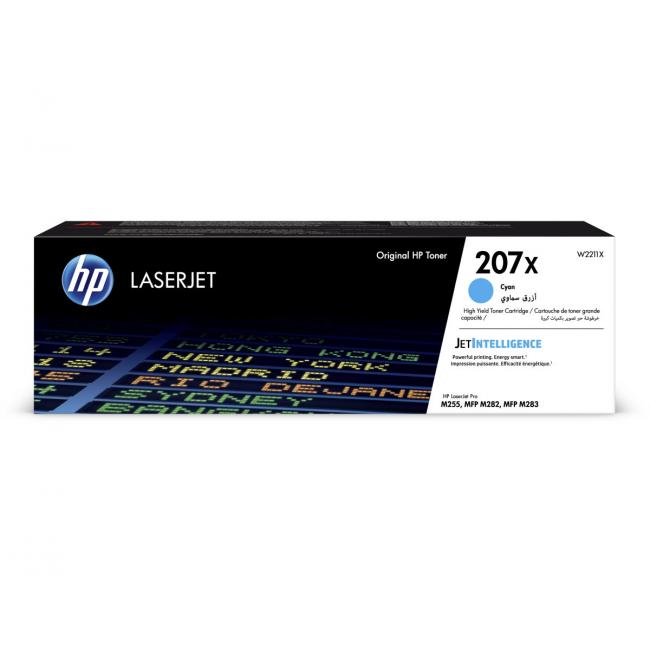 [HP102211] Toner HP W2211X HP 207X Cyan XL (2.450 Seiten) für Color LaserJet Pro M255/MFP M282/M283
