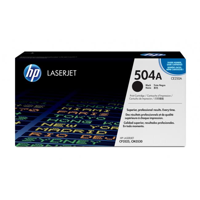 Toner HP CE250A HP 504A schwarz (5.000 Seiten) für Color LaserJet CM3530/CP3525