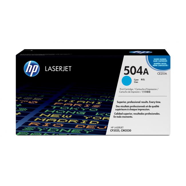 Toner HP CE251A HP 504A Cyan (7.000 Seiten) für Color LaserJet CM3530/CP3525
