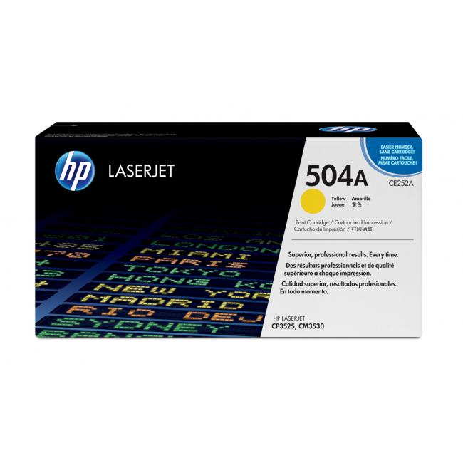 Toner HP CE252A HP 504A gelb (7.000 Seiten) für Color LaserJet CM3530/CP3525