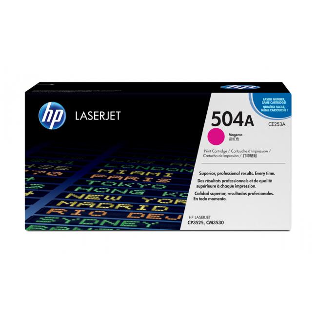 Toner HP CE253A HP 504A Magenta (7.000 Seiten) für Color LaserJet CM3530/CP3525