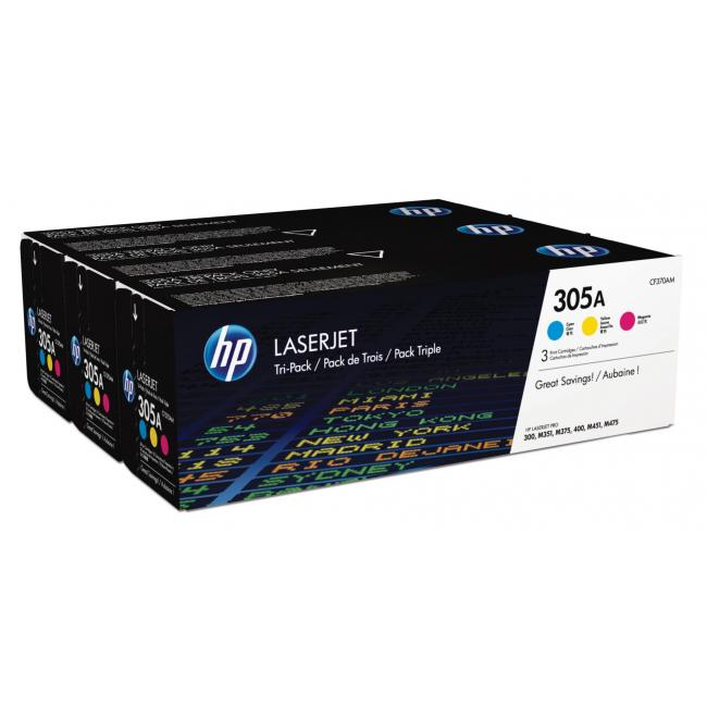 [HP370000] Toner HP CF370AM HP 305A Kombipackung C/M/Y (CE411A,CE412A,CE413A)