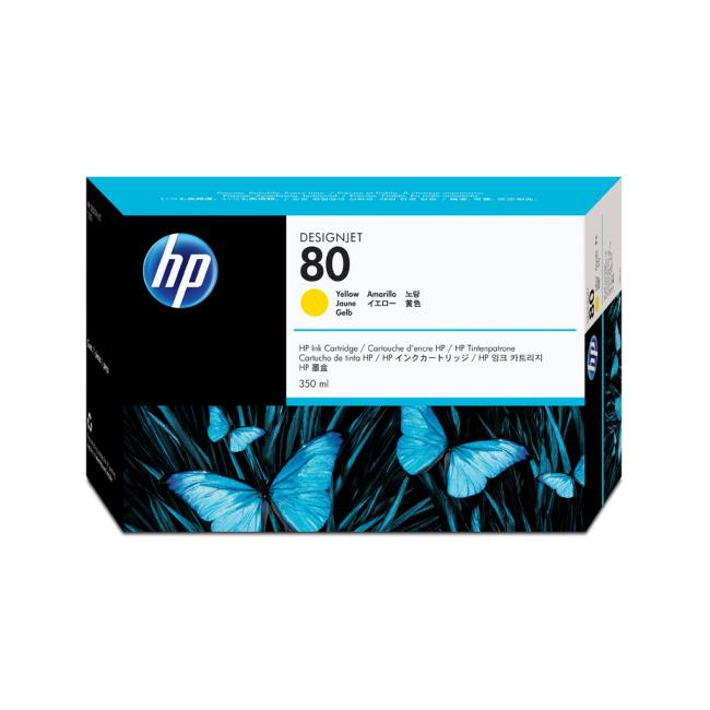 HP C4848A HP 80 gelbe Tintenpatrone (350 ml) für Designjet 1000