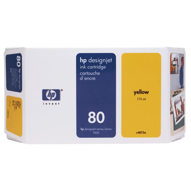 HP C4873A HP 80 gelbe Tintenpatrone (175 ml) für Designjet 1000